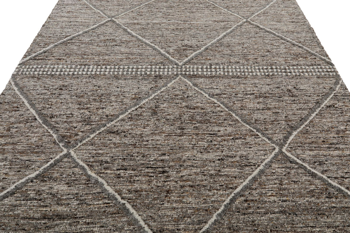 8x10 Brown and Beige Anatolian Traditional Rug