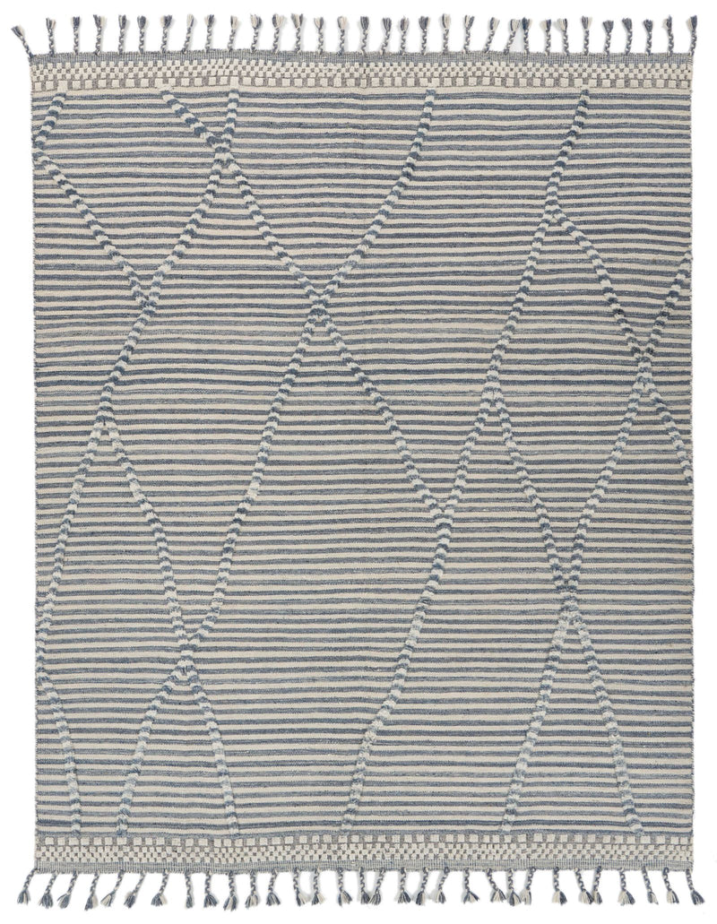 8x10 Gray and Beige Anatolian Tribal Rug