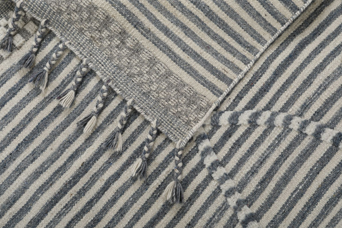 8x10 Gray and Beige Anatolian Tribal Rug