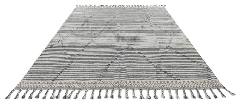 8x10 Gray and Beige Anatolian Tribal Rug