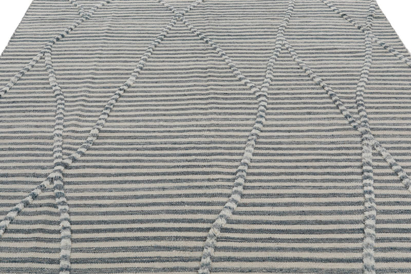8x10 Gray and Beige Anatolian Tribal Rug