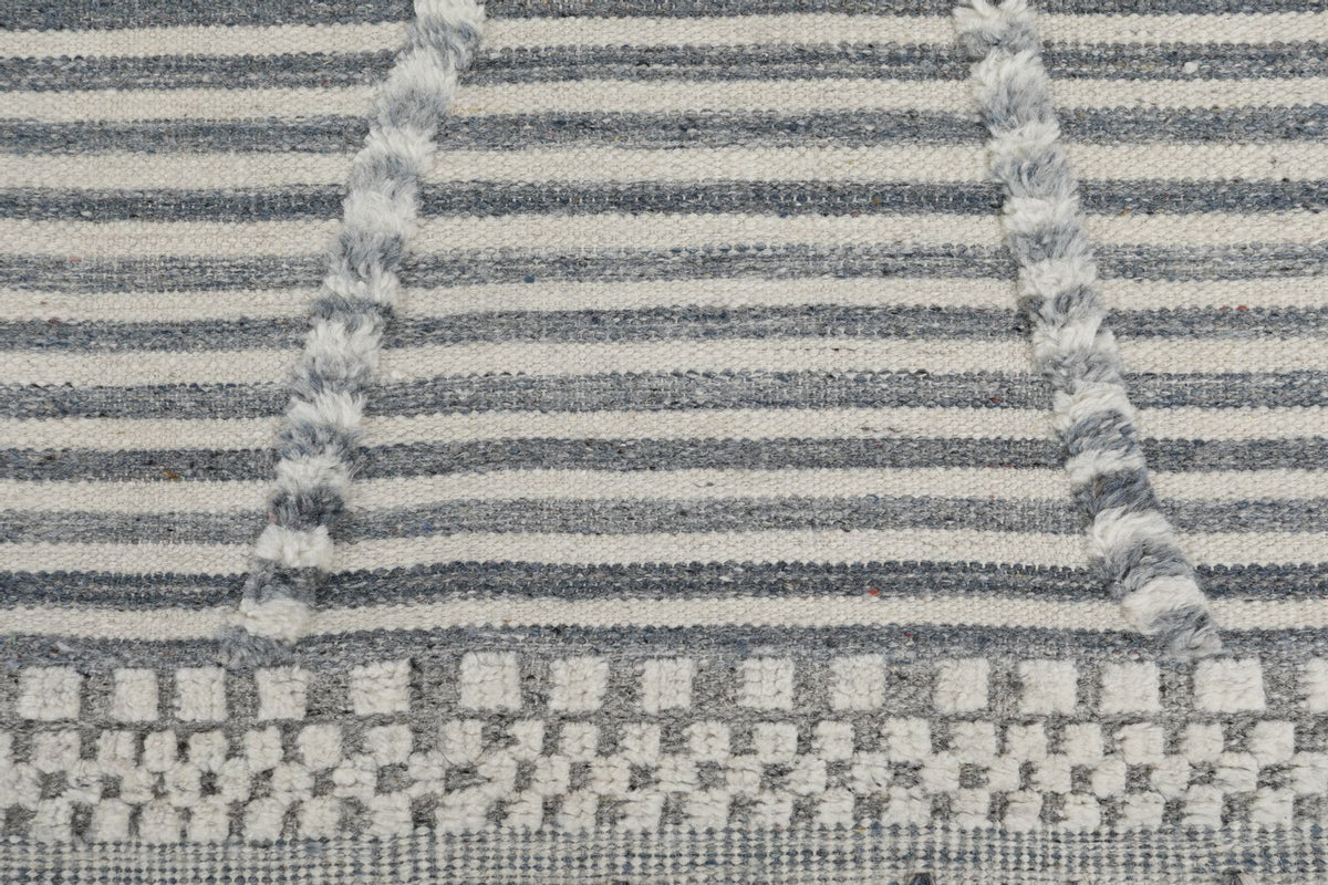 8x10 Gray and Beige Anatolian Tribal Rug