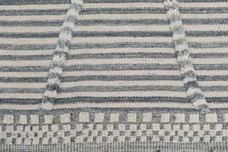 8x10 Gray and Beige Anatolian Tribal Rug