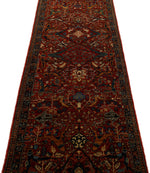 3x12 Burgundy and Navy Anatolian Traditional Runner