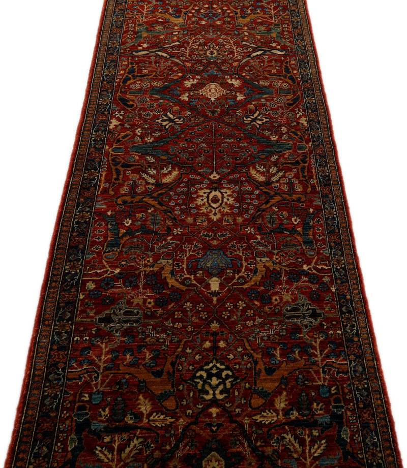 3x12 Burgundy and Navy Anatolian Traditional Runner