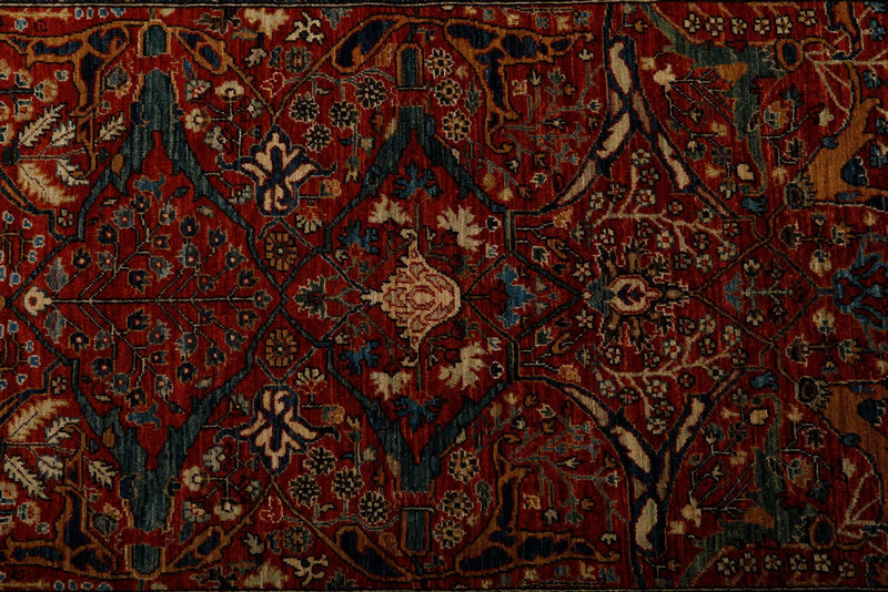 3x12 Burgundy and Navy Anatolian Traditional Runner