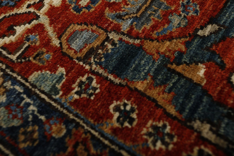 3x12 Burgundy and Navy Anatolian Traditional Runner