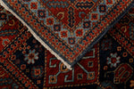 3x10 Navy and Red Traditional Runner