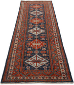 3x10 Navy and Red Traditional Runner
