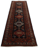 3x10 Navy and Red Traditional Runner