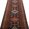 3x10 Navy and Red Traditional Runner