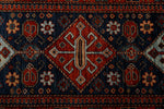 3x10 Navy and Red Traditional Runner