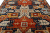 8x10 Navy and Multicolor Traditional Rug