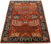 3x4 Rust and Navy Anatolian Traditional Rug