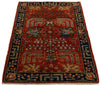 3x4 Rust and Navy Anatolian Traditional Rug