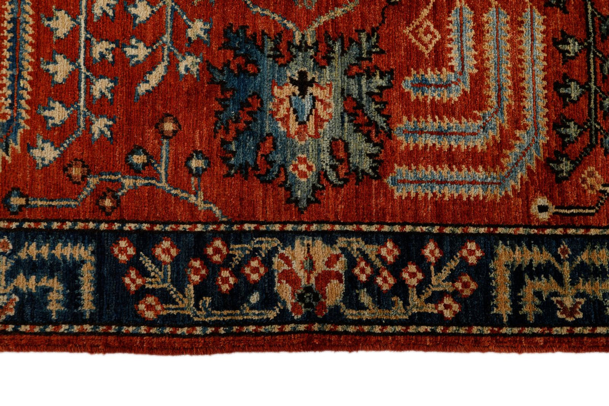 3x4 Rust and Navy Anatolian Traditional Rug