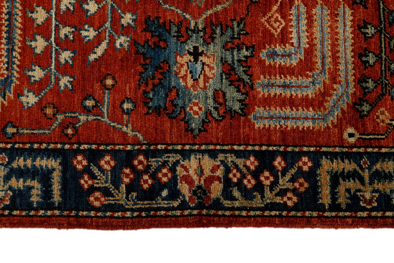 3x4 Rust and Navy Anatolian Traditional Rug
