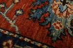 3x4 Rust and Navy Anatolian Traditional Rug