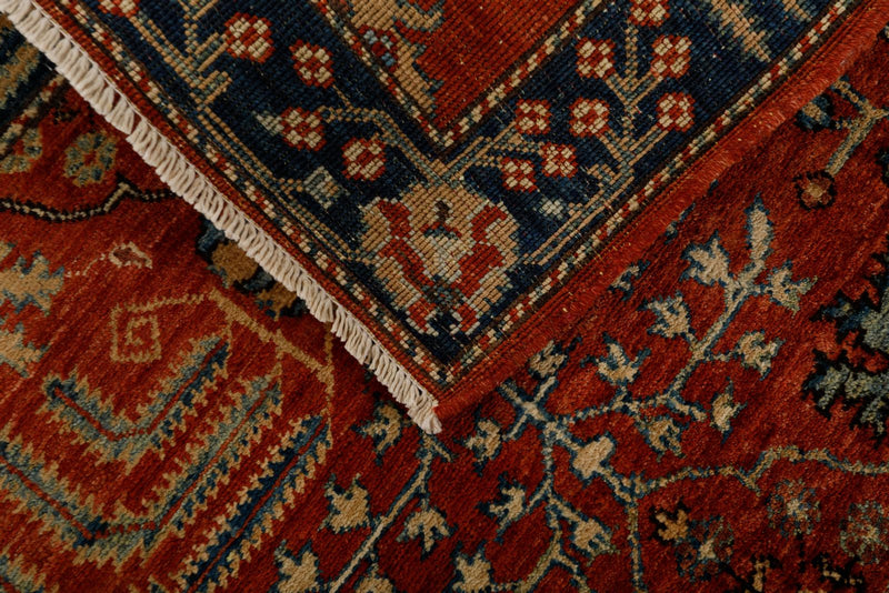 3x4 Rust and Navy Anatolian Traditional Rug