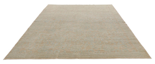 9x10 Ivory and Beige Traditional Rug