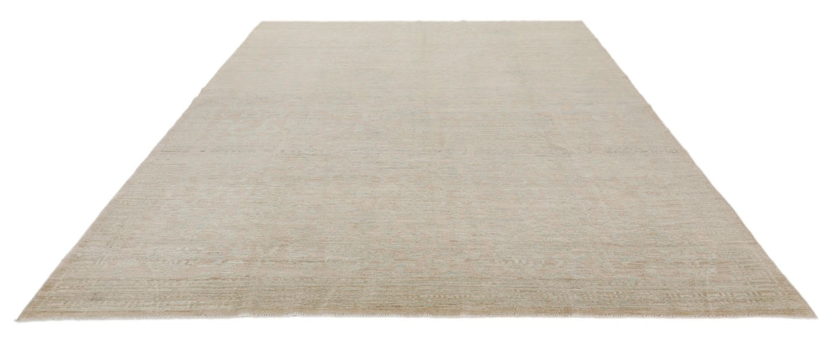 9x10 Ivory and Beige Traditional Rug