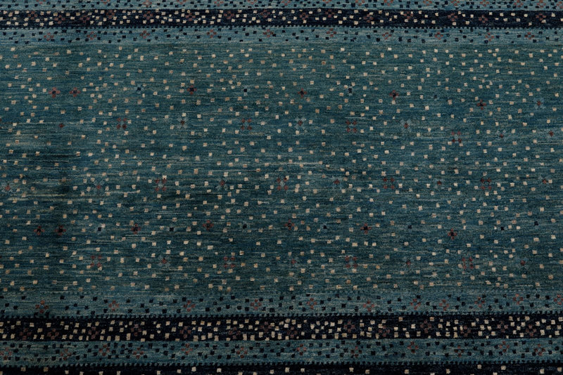 8x10 Navy and Multicolor Anatolian Tribal Rug