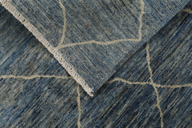 8x10 Light Blue and Beige Anatolian Traditional Rug