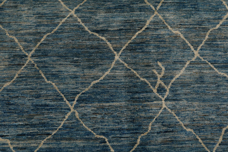 8x10 Light Blue and Beige Anatolian Traditional Rug