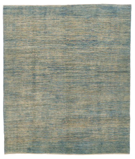 8x9 Ivory and Blue Anatolian Traditional Rug