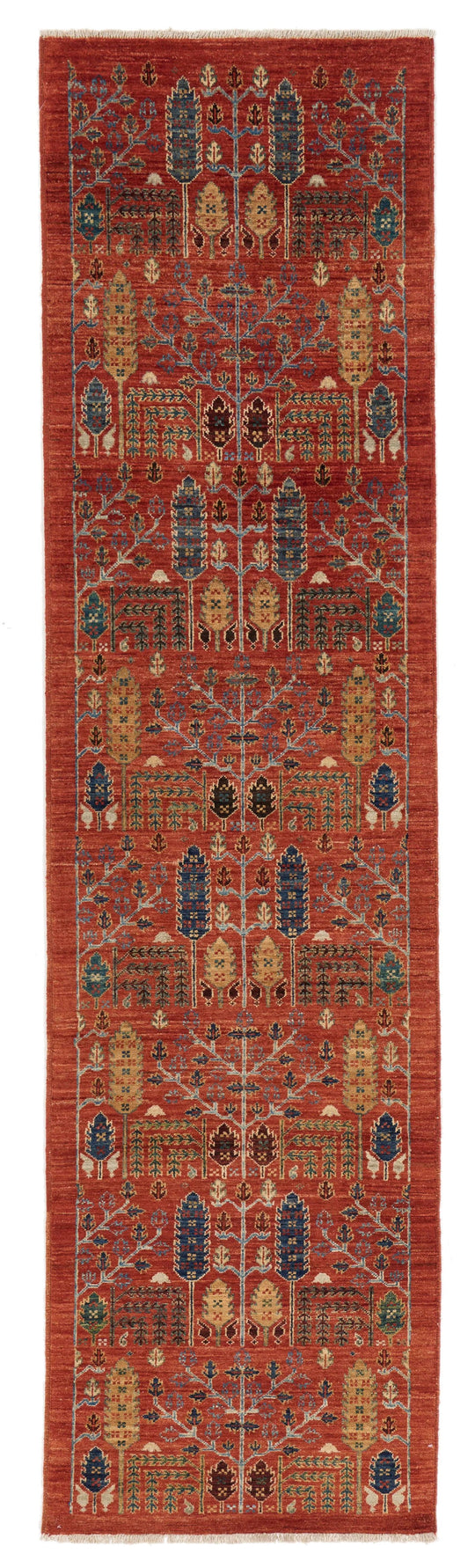 3x10 Rust and Multicolor Anatolian Traditional Runner