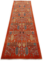 3x10 Rust and Multicolor Anatolian Traditional Runner