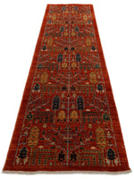 3x10 Rust and Multicolor Anatolian Traditional Runner