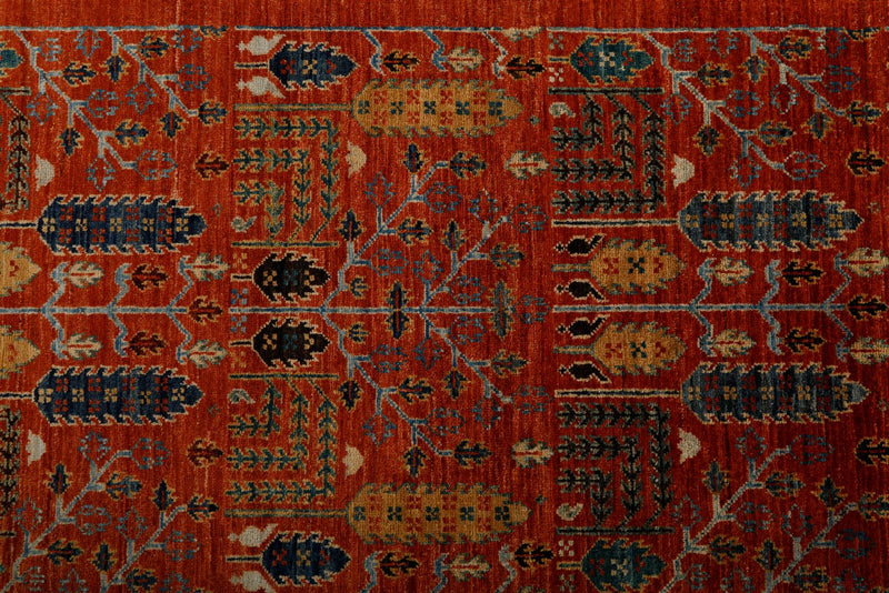 3x10 Rust and Multicolor Anatolian Traditional Runner