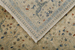 3x20 Ivory and Blue Anatolian Traditional Rug