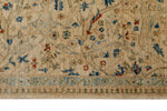 3x20 Ivory and Blue Anatolian Traditional Rug