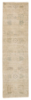 3x10 Beige and Green Anatolian Traditional Runner