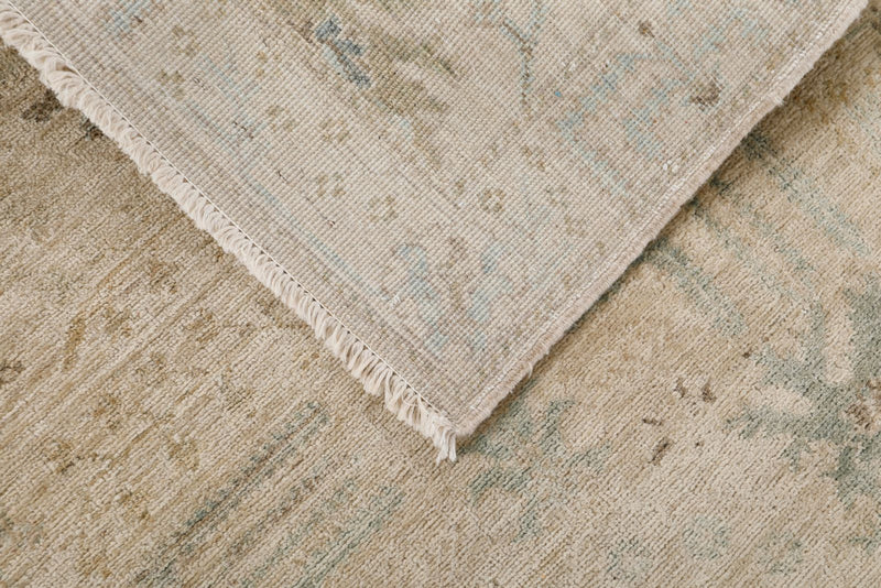 3x10 Beige and Green Anatolian Traditional Runner
