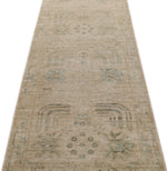 3x10 Beige and Green Anatolian Traditional Runner
