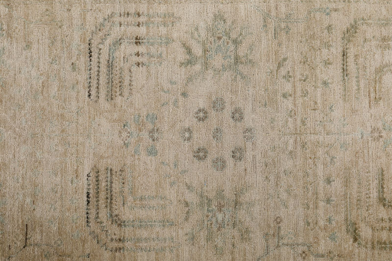 3x10 Beige and Green Anatolian Traditional Runner