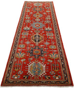 3x10 Burgundy and Navy Traditional Runner