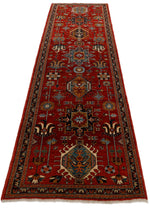 3x10 Burgundy and Navy Traditional Runner
