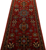 3x10 Burgundy and Navy Traditional Runner