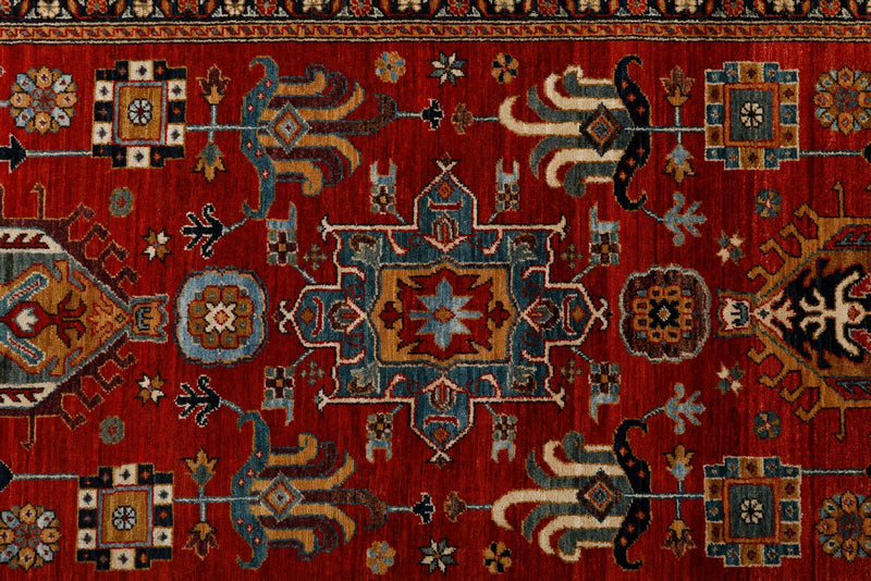3x10 Burgundy and Navy Traditional Runner
