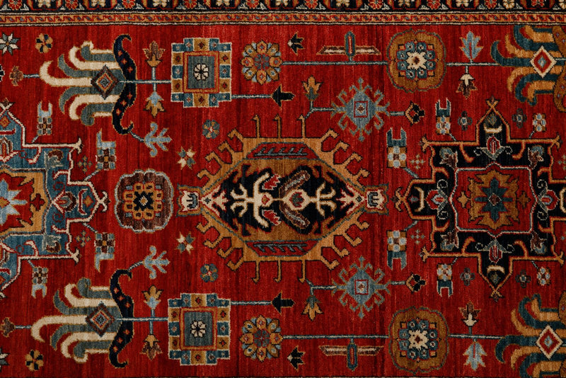 3x10 Burgundy and Navy Traditional Runner