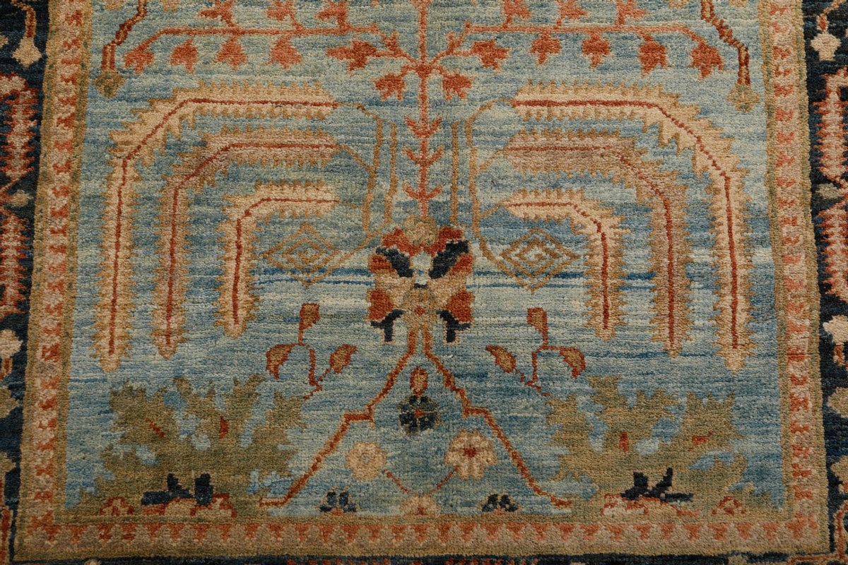 3x5 Blue and Charcoal Anatolian Traditional Rug