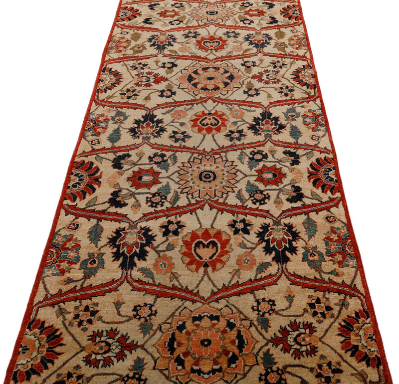 3x13 Brown and Multicolor Anatolian Traditional Runner