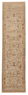 4x12 Ivory and Brown Anatolian Traditional Runner