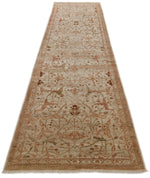4x12 Ivory and Brown Anatolian Traditional Runner