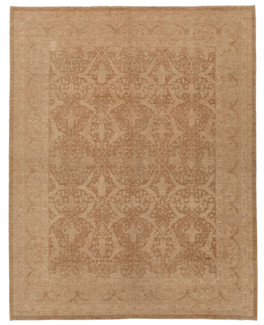 8x10 Brown and Beige Anatolian Traditional Rug