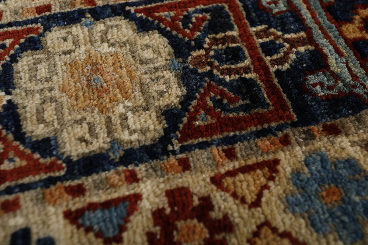 3x11 Burgundy and Blue Traditional Runner